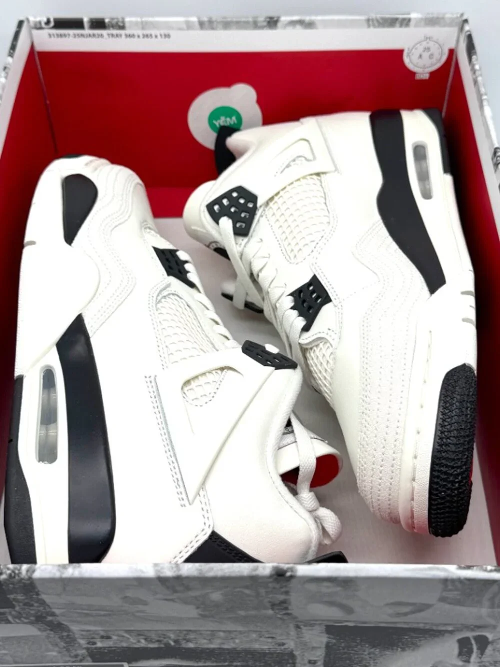 Air Jordan Retro 4 Flight Club Mens Sail Black Shoes Sz 12 New IM4002-100 Nike